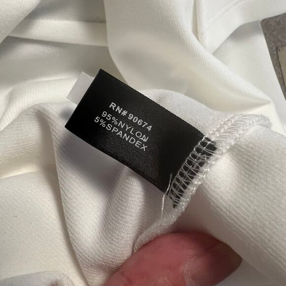 Boston Proper, White Keyhole Neckline with Gold Rivets Size S - Picture 7 of 9